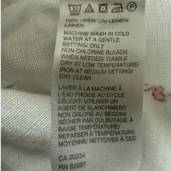 Saks Fifth Avenue White Linen Button Down Shirt - Picture 5 of 5